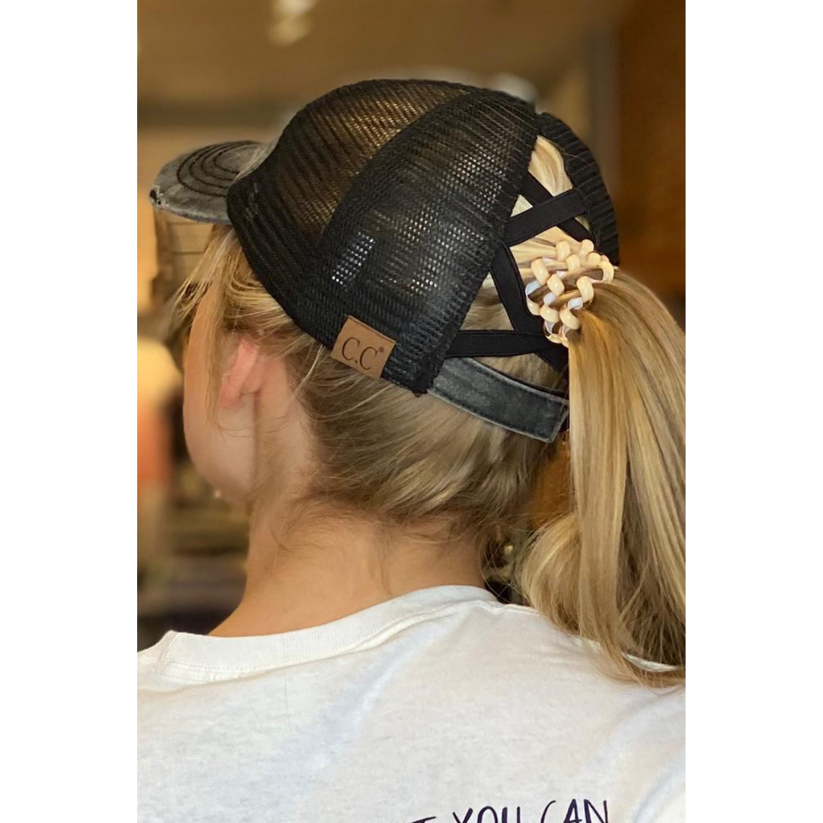 Leopard Print Women's Jags Glitter Hat: High Ponytail Hats for Women Full Leopard