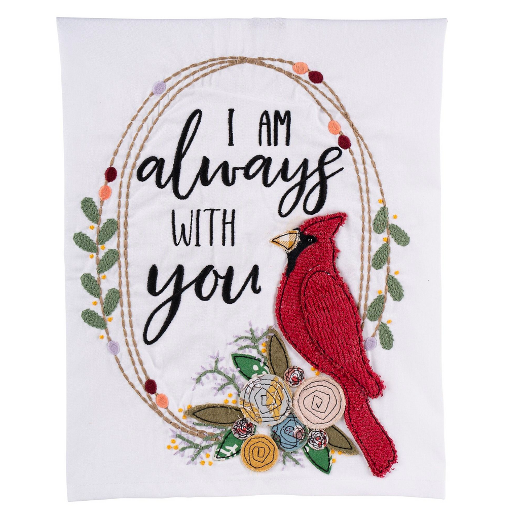Glory Haus - Red Bird Wreath Tea Towel