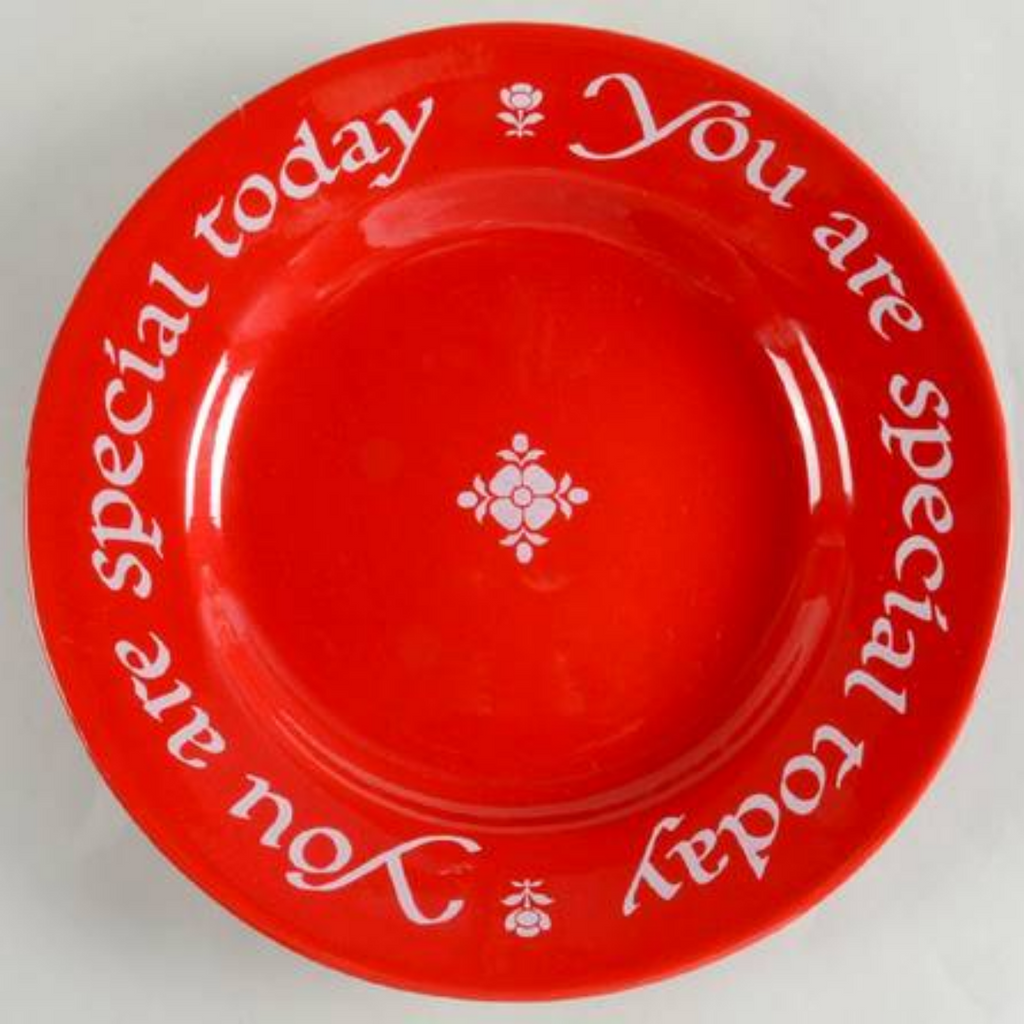 Waechtersbach Red Plate - You Are Special Today