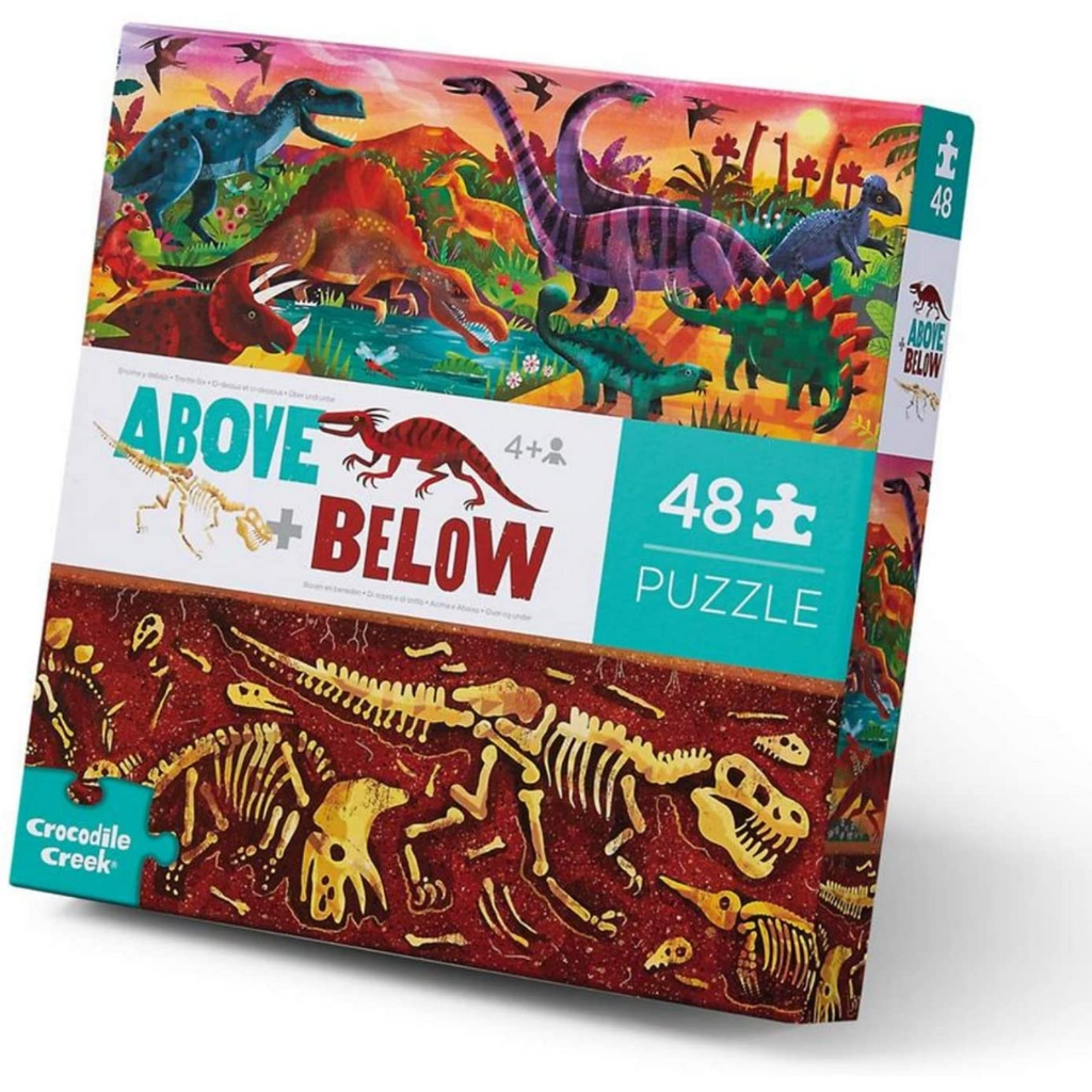 Crocodile Creek - Above + Below 48 Piece Dinosaur World Puzzle