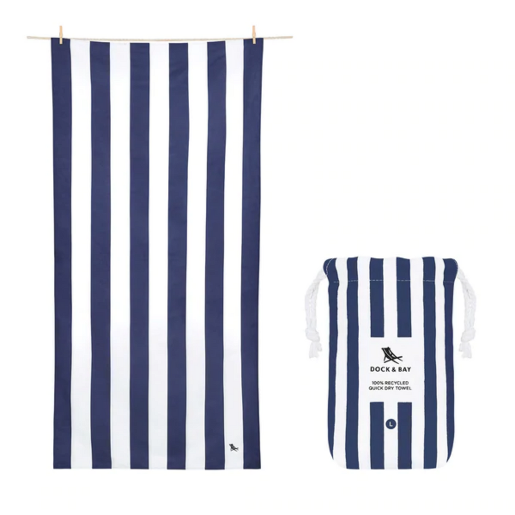 Dock & Bay Quick Dry Towel - Navy - Large