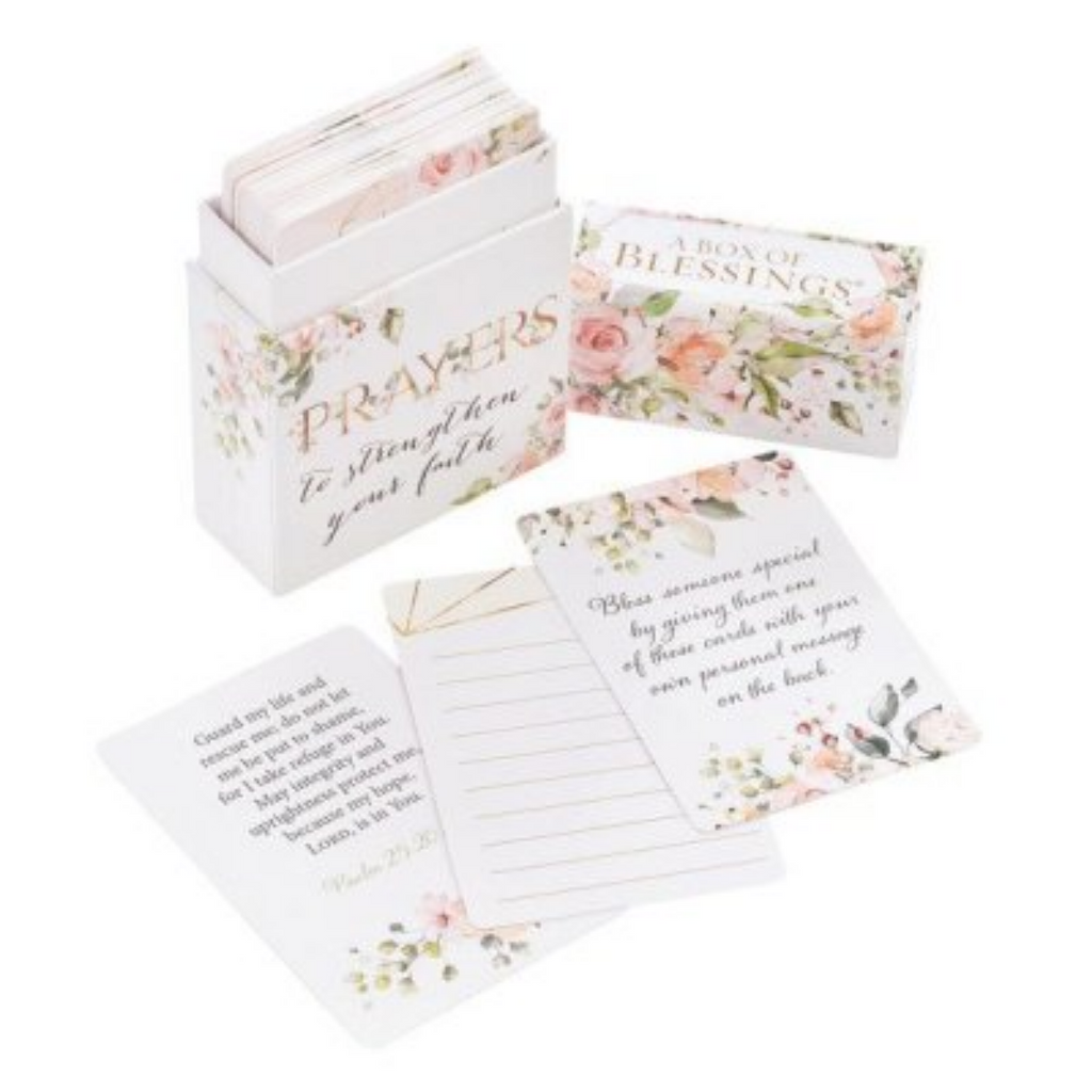 Christian Art Gifts - Prayers to Strengthen Your Faith, Box of Blessings Cards
