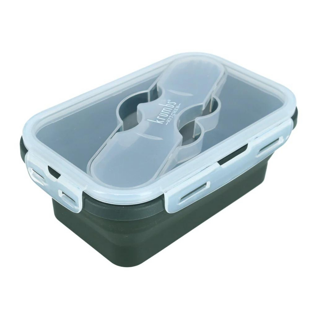 Krumbs Kitchen - Silicone Lunch Container - Black