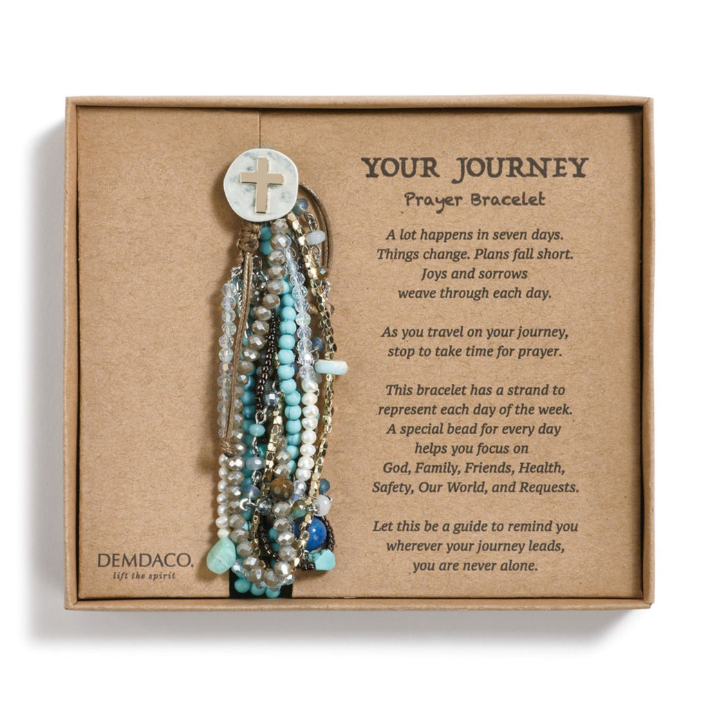 Your Journey Prayer Bracelet - Cross - Turquoise